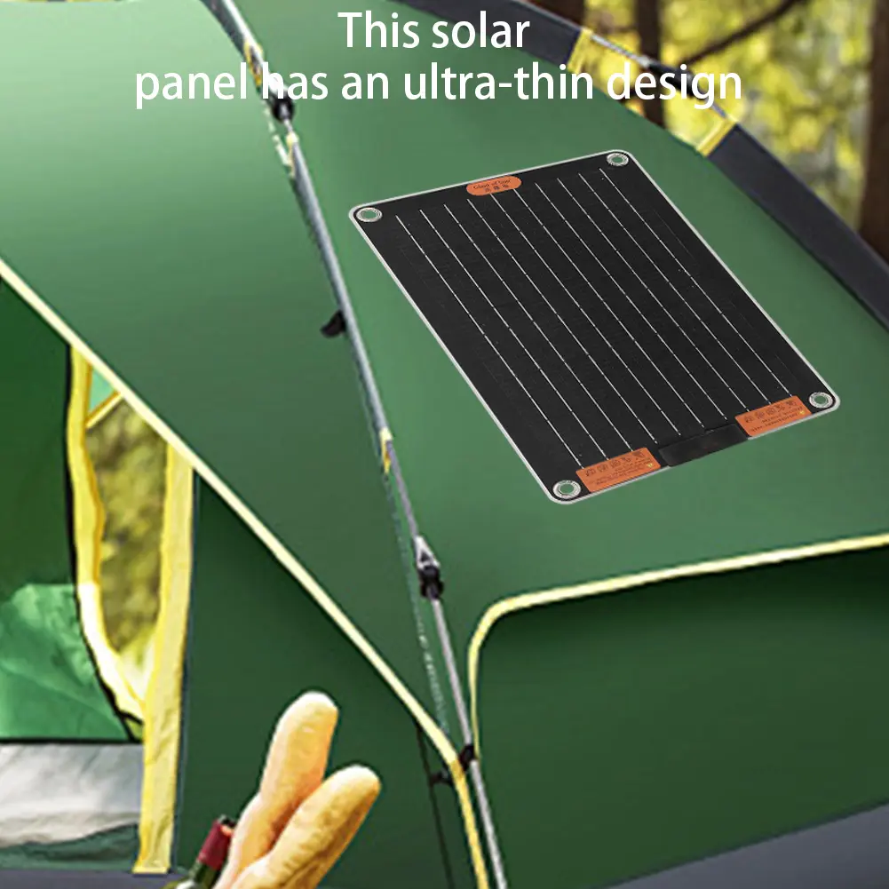 15W Portable Solar Panel Waterproof Camping Solar Panel Charger Solar Charging Panel for Outdoor Camping Hiking Phone Charger