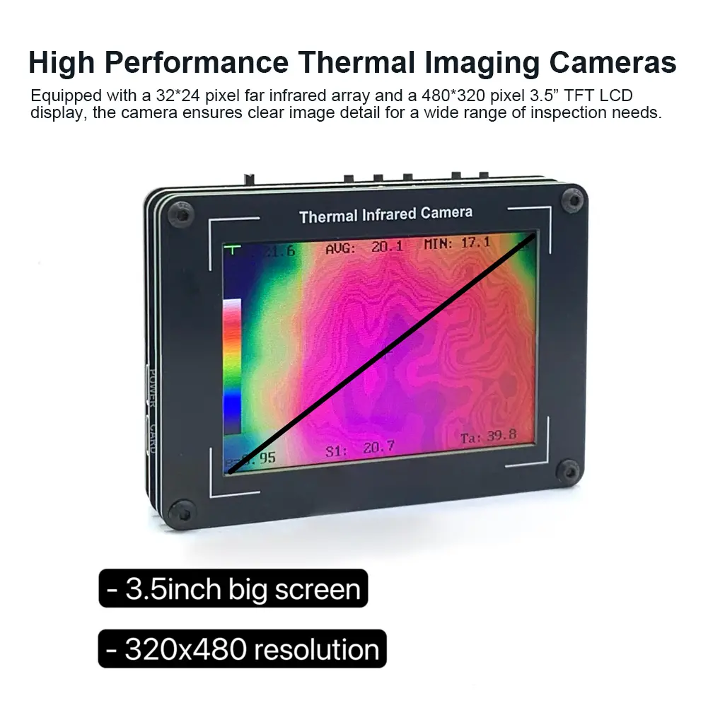 3.5 Inch Thermal Infrared Camera 32x24 Pixel Thermal Imaging Camera -40-450℃ Measurement Infrared Imager Thermal Camera