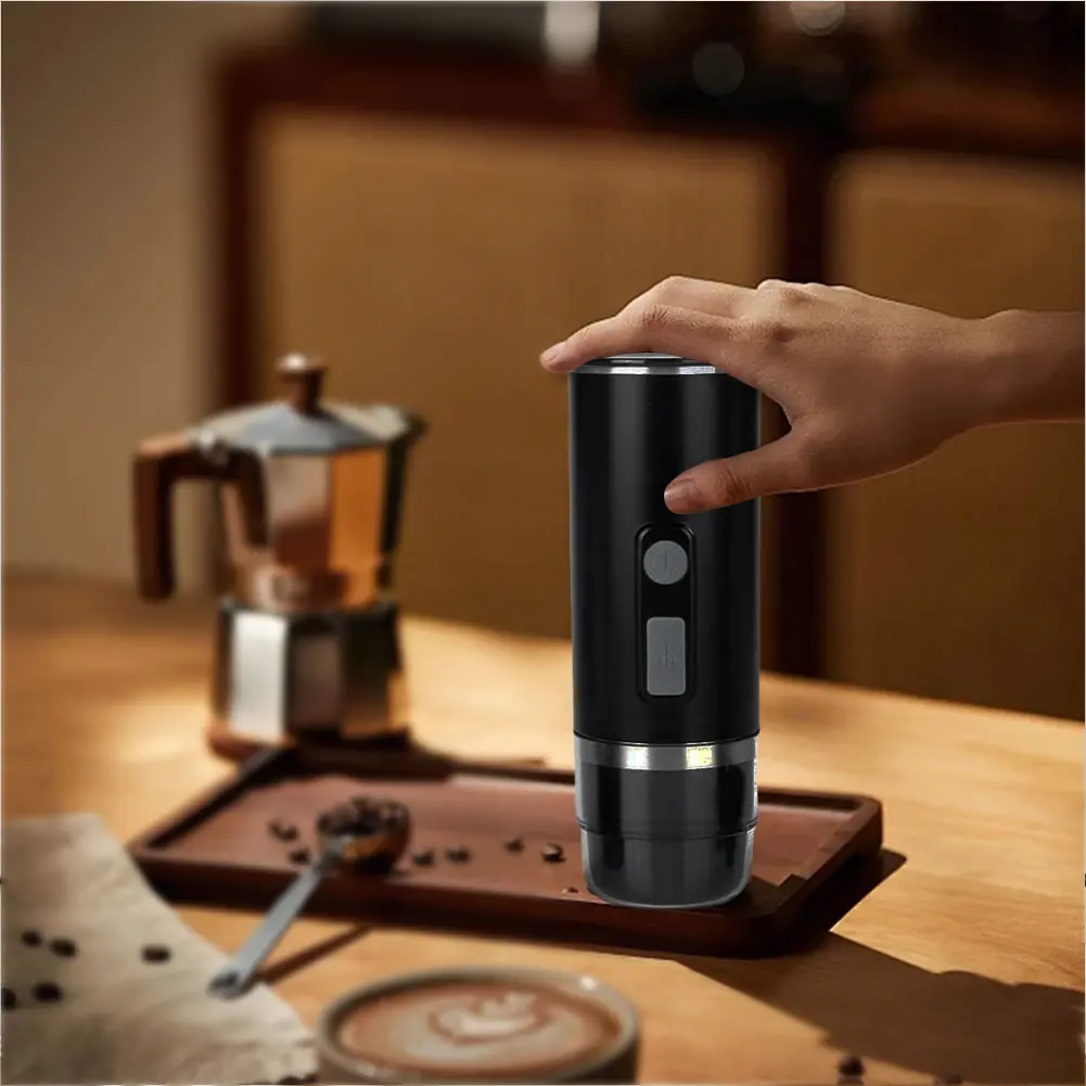 3-in-1 Electric Wireless Heating Coffee Machine Fast Charge Electric Espresso Machine for Camping Travel RV Hiking Office