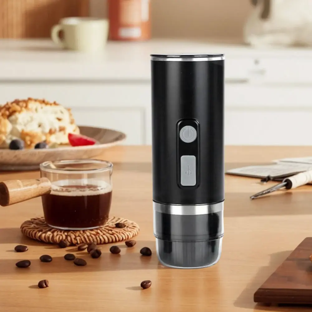 3-in-1 Electric Wireless Heating Coffee Machine Fast Charge Electric Espresso Machine for Camping Travel RV Hiking Office