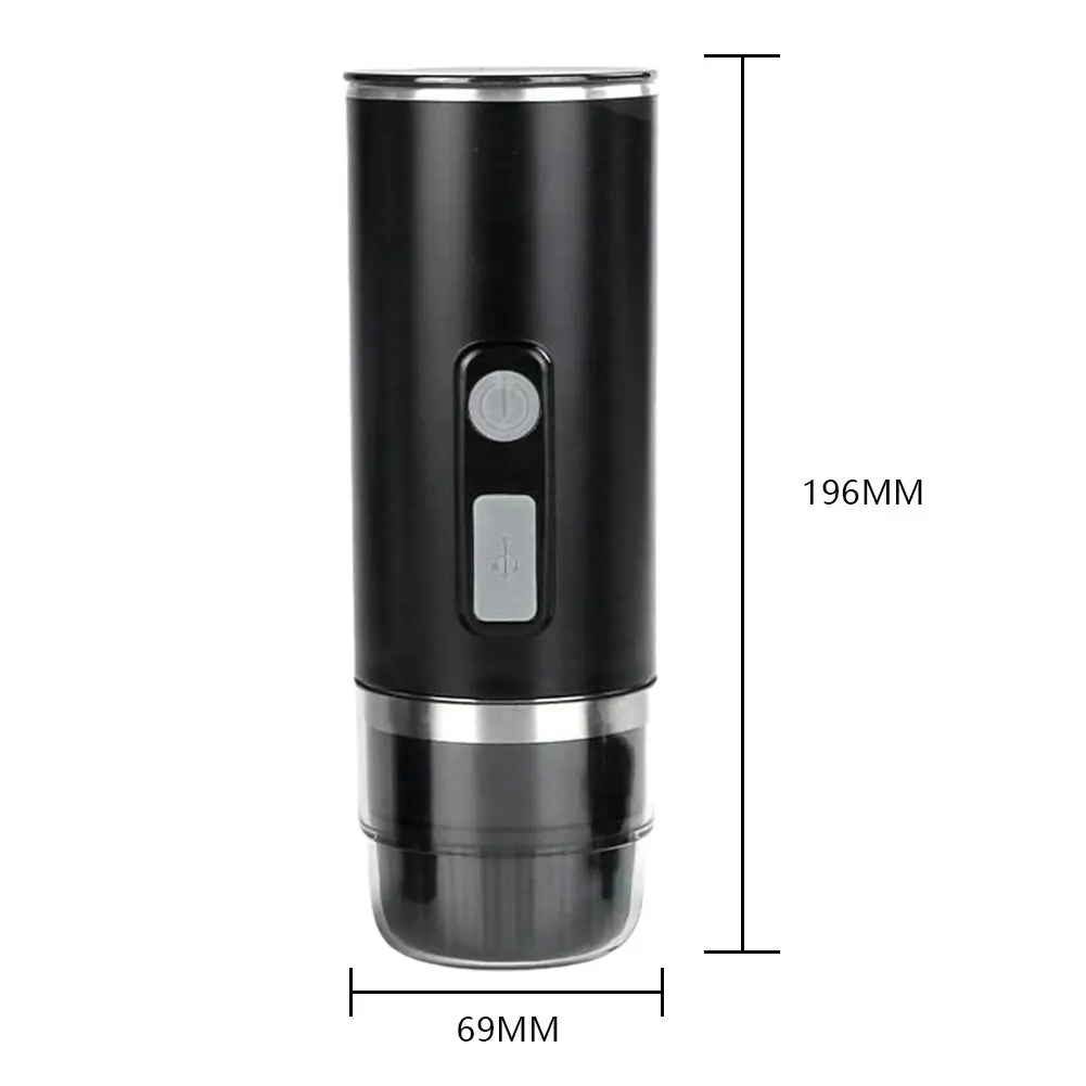 3-in-1 Electric Wireless Heating Coffee Machine Fast Charge Electric Espresso Machine for Camping Travel RV Hiking Office