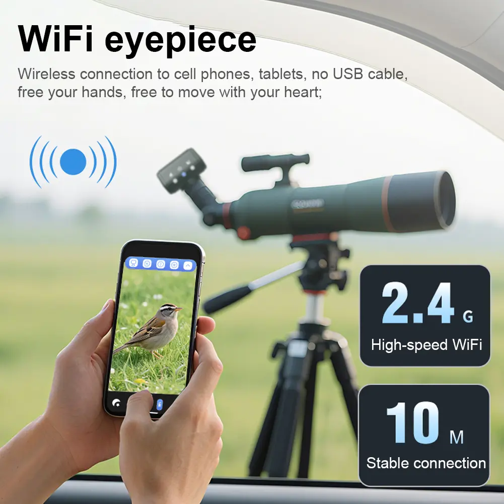 WiFi Telescope Camera Eyepiece Camera Recording Via App Digital Eyepiece Astronomical Telescope and Microscope Accessories