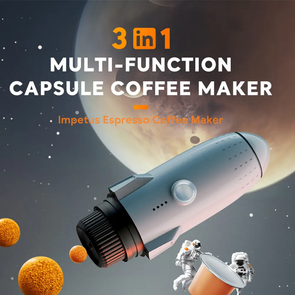3-in-1 Coffee Brewing Machine Multifunctional Electric Espresso Coffee Machine Manual Espresso Maker for Travel Caravan Hiking