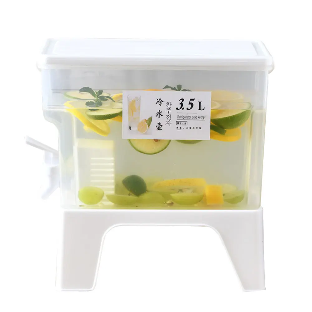 Juice Lemonade Dispenser 3.5L Beverage Dispenser with Spigot Drinkware Bottle Container for Fridge for Parties Stand & Daily Use