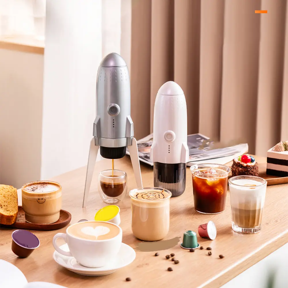 3-in-1 Coffee Brewing Machine Multifunctional Electric Espresso Coffee Machine Manual Espresso Maker for Travel Caravan Hiking