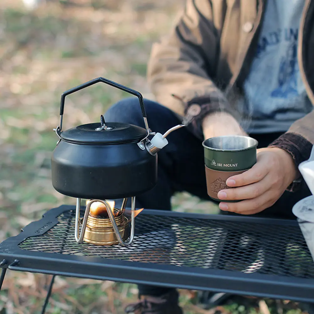 Outdoor Alcohol Stove with Bracket Camping Alcohol Stove Adjustable Firepower Ultralight Alcohol Furnace for Outdoor Survival
