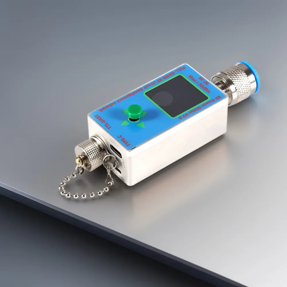 V7.0 RF Power Meter 10Ghz RF Power Meter Set 30Dbm Max Input Power Meter Tester N-Type Connector USB-C Port RF Power Measurement