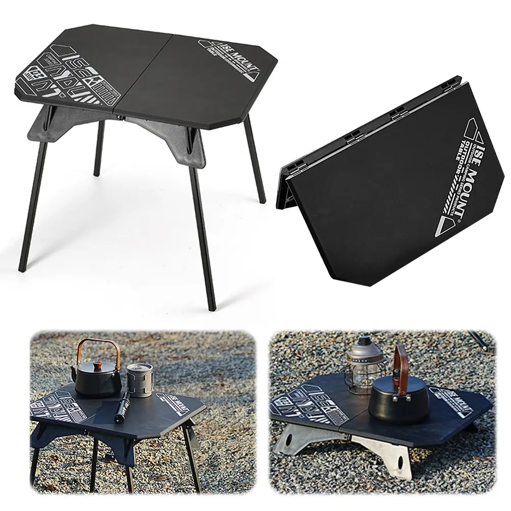 Outdoor Camping Table Aluminum Alloy Portable Folding Table Waterproof Dual-Use Picnic Table for Cooking Hiking Backpacking
