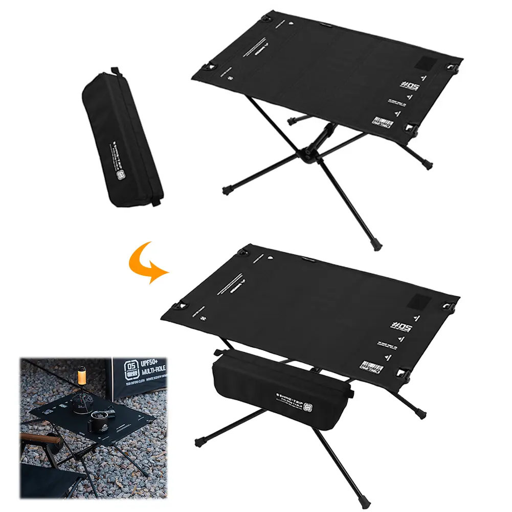 Outdoor Folding Table Multifunctional Lightweight Picnic Table Large Capacity Portable Camping Table for Outdoor Picnic Fishing