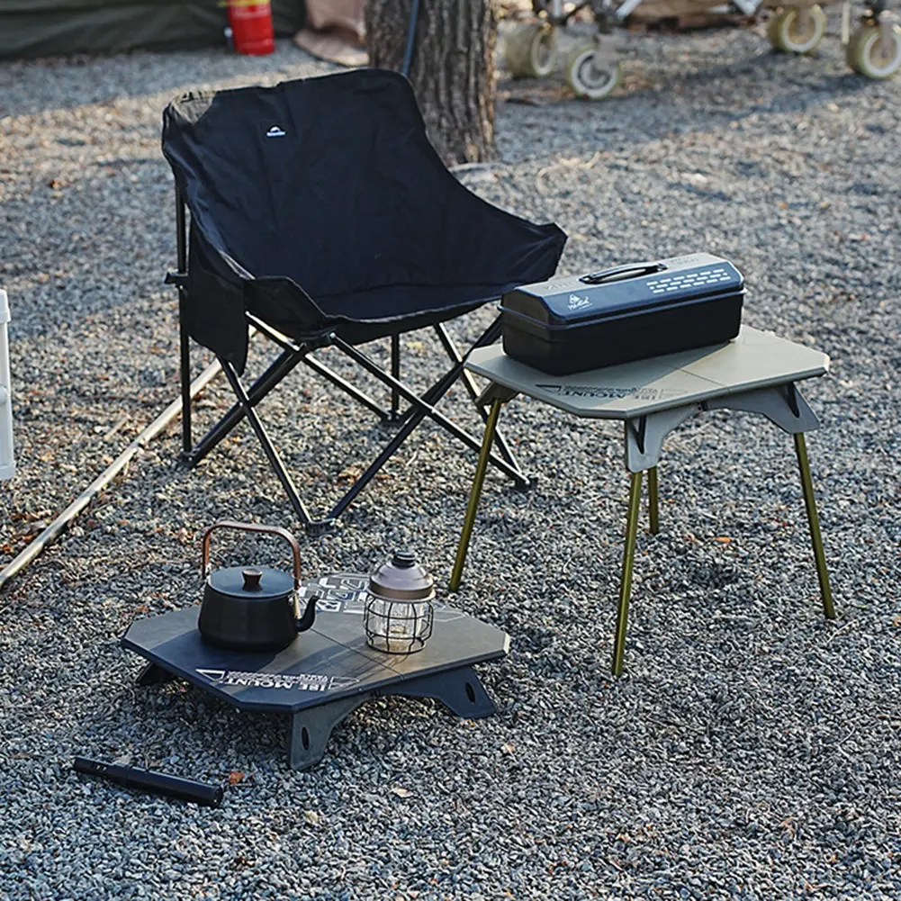 Outdoor Camping Table Aluminum Alloy Portable Folding Table Waterproof Dual-Use Picnic Table for Cooking Hiking Backpacking