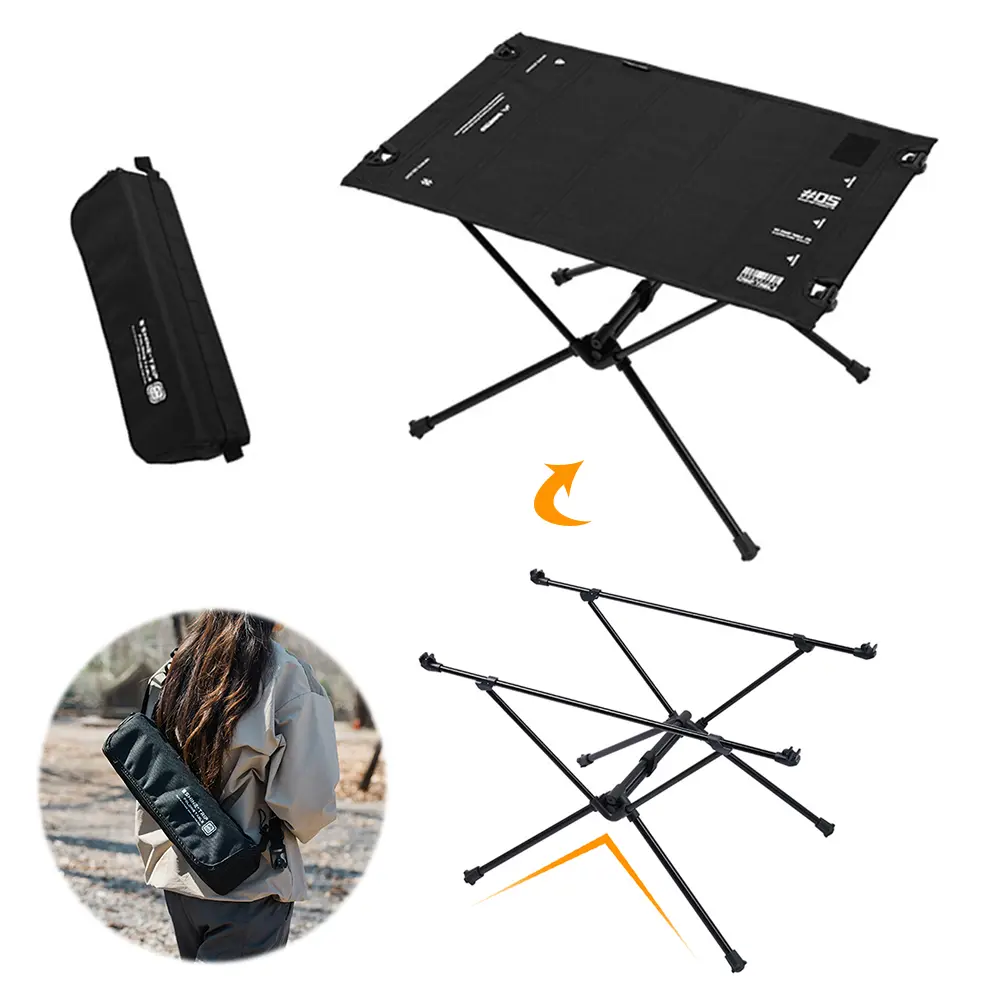 Outdoor Folding Table Multifunctional Lightweight Picnic Table Large Capacity Portable Camping Table for Outdoor Picnic Fishing