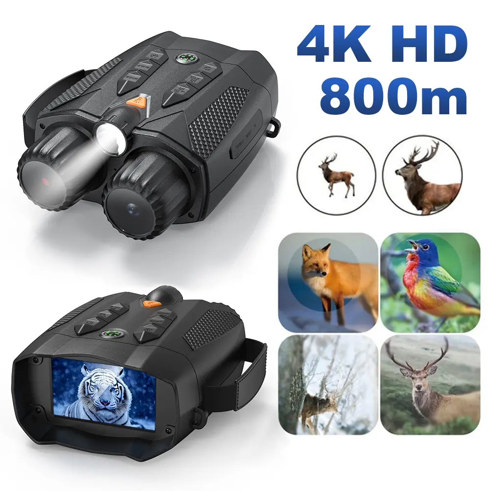 Infrared Night Vision Goggles 800M Night Range Infrared Binoculars 10 X Digital Zoom 3inch IPS Screen for Outdoor Camping Travel