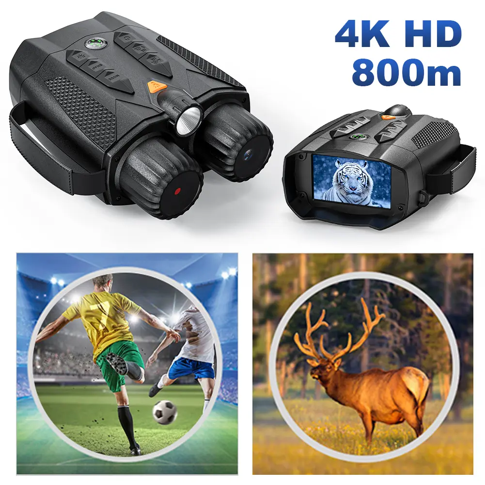 Infrared Night Vision Goggles 800M Night Range Infrared Binoculars 10 X Digital Zoom 3inch IPS Screen for Outdoor Camping Travel