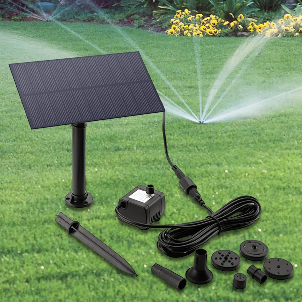 1.5W Solar Water Pump Solar Powered Water Fountain Pump Solar Fountain Pump Kit for Bird Bath Ponds Garden Fish Tank and Outdoor