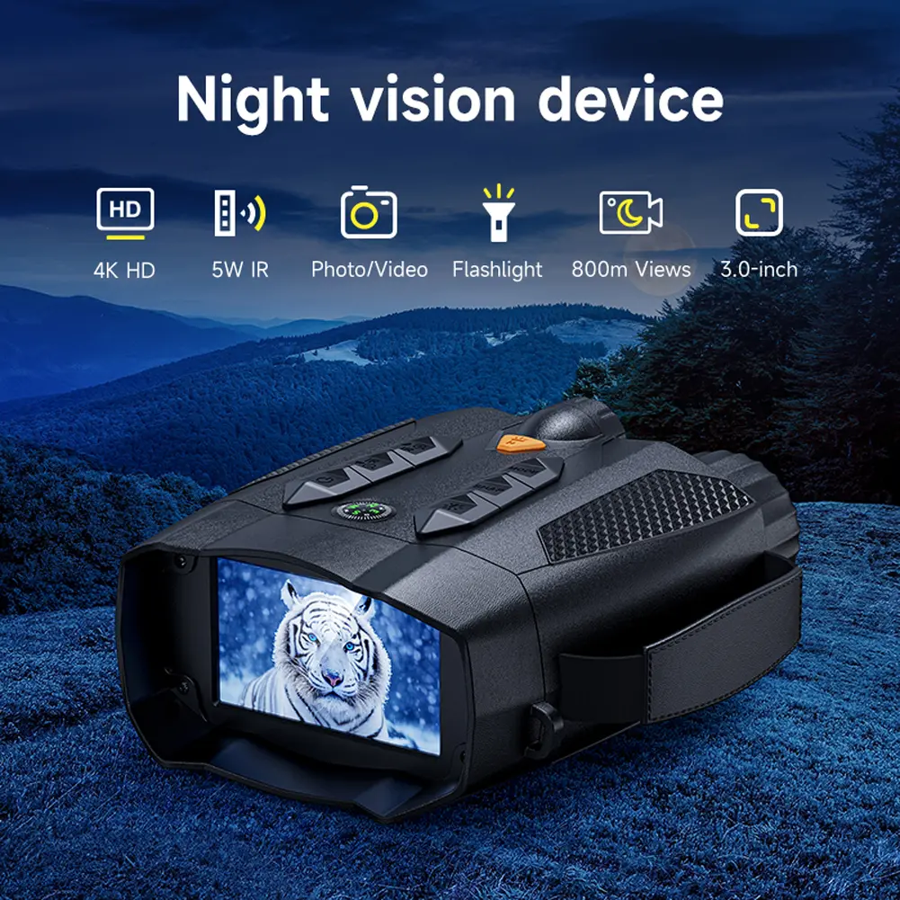 Infrared Night Vision Goggles 800M Night Range Infrared Binoculars 10 X Digital Zoom 3inch IPS Screen for Outdoor Camping Travel