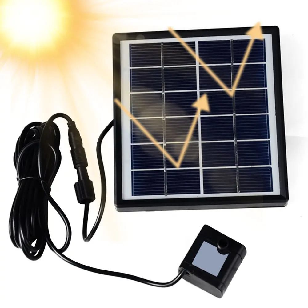 1.5W Solar Floating Garden Fountain Kit W/ 7 Nozzles Garden Waterfall Fountain Kit for Pond Pool Patio Garden Fish Tank Aquarium