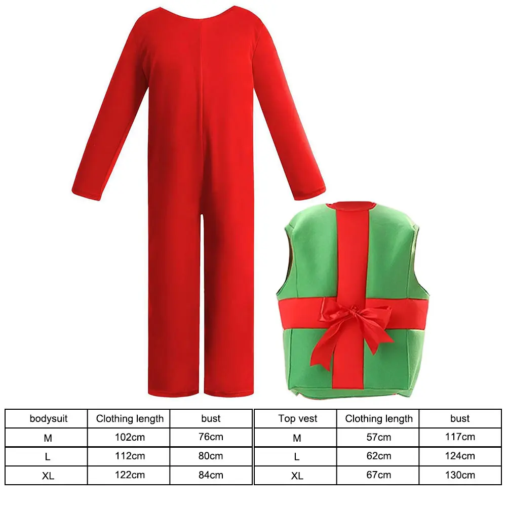 Christmas Gift Box Costumes Fun Cute Christmas Cosplay Props Party Dress Up Stage Show Clothing for Kids Boys Girls