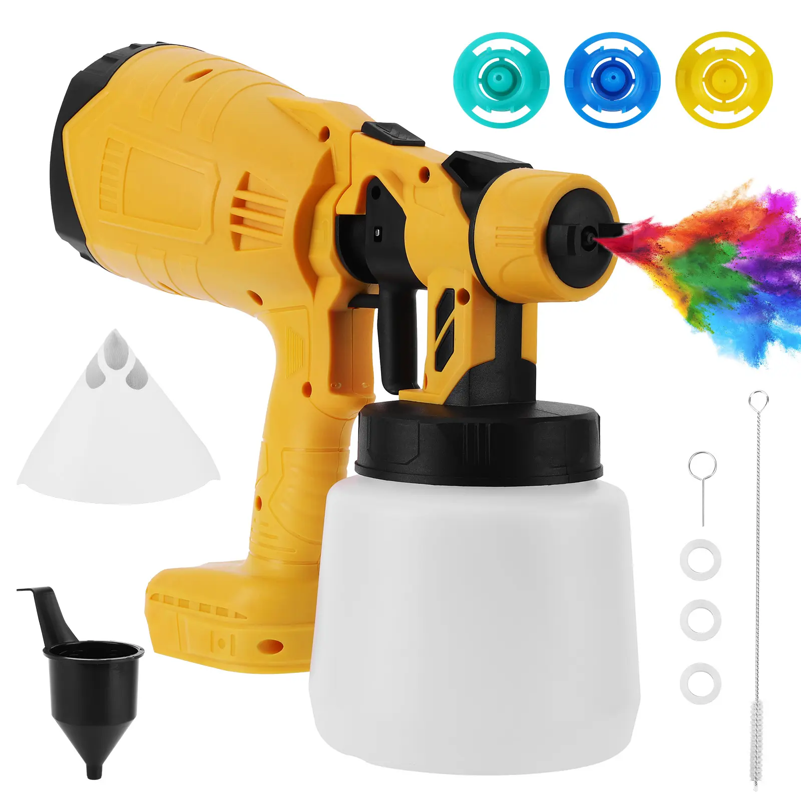 Cordless Paint Sprayer for Makita 18V Battery (No Battery) Paint Sprayer Gun with 3 Nozzles for Furniture House Painting