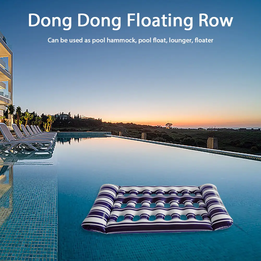 1-2PCS Inflatable Floating Bed Portable Inflatable Water Sleeping Bed Foldable Swimming Pool Air Mattress Swimming Pool Party