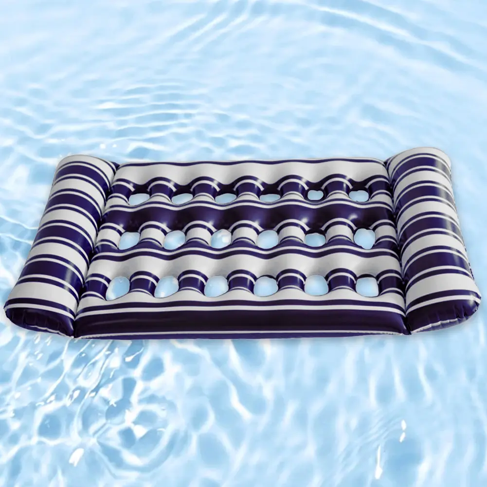 1-2PCS Inflatable Floating Bed Portable Inflatable Water Sleeping Bed Foldable Swimming Pool Air Mattress Swimming Pool Party