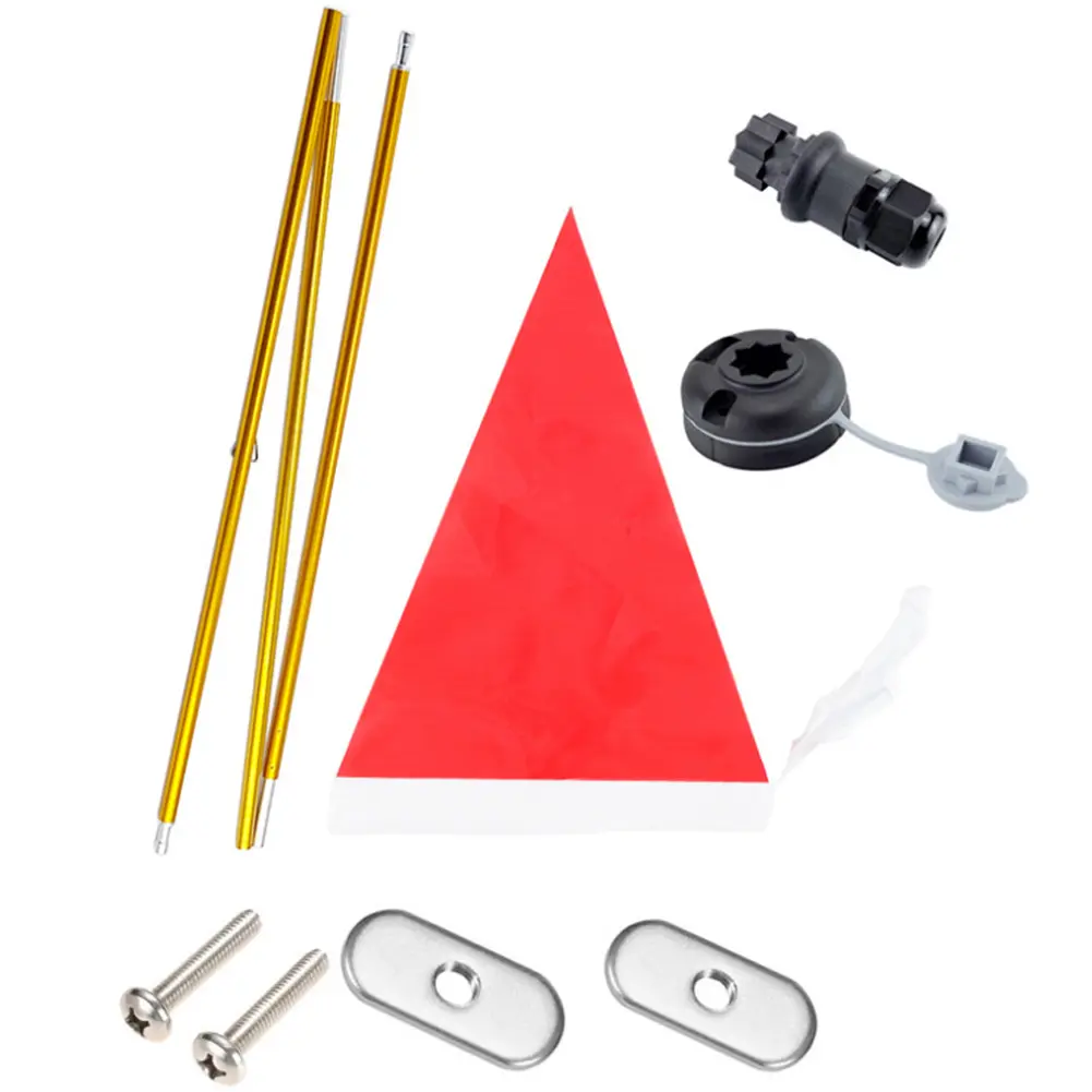 Kayak Flag Mount Kit High-Visibility Boat Flag Mount Set with Screws Base Boat Safety Flag for Kayak Canoe Boat