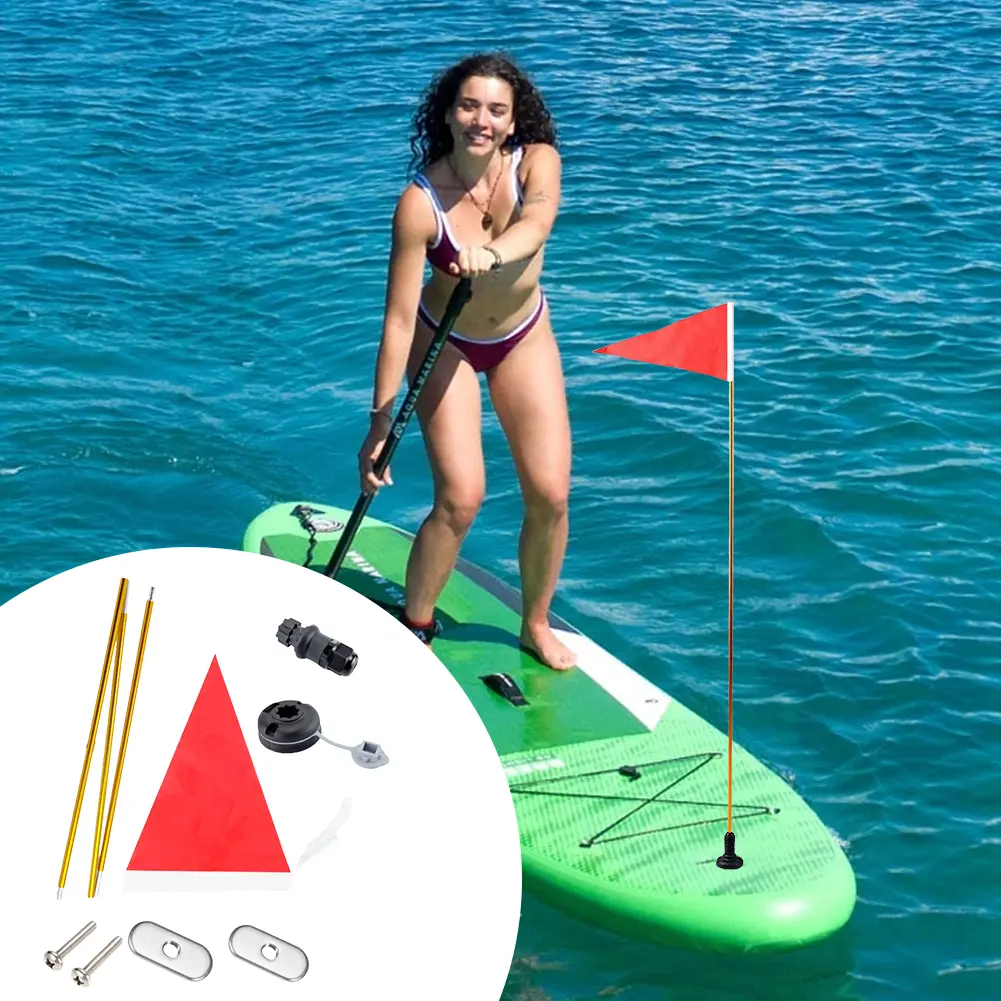 Kayak Flag Mount Kit High-Visibility Boat Flag Mount Set with Screws Base Boat Safety Flag for Kayak Canoe Boat