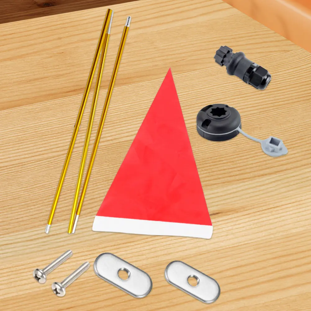 Kayak Flag Mount Kit High-Visibility Boat Flag Mount Set with Screws Base Boat Safety Flag for Kayak Canoe Boat
