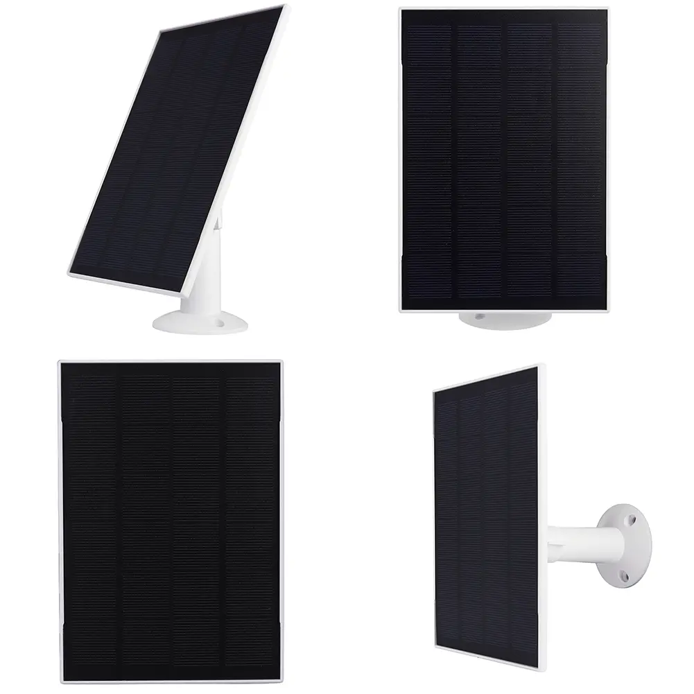 3W 6V Solar Panel Kit Adjustable Wall Mount Solar Panel Charger Camera Charger for Ring Video Doorbell 4/3/3 Plus/2 Camera