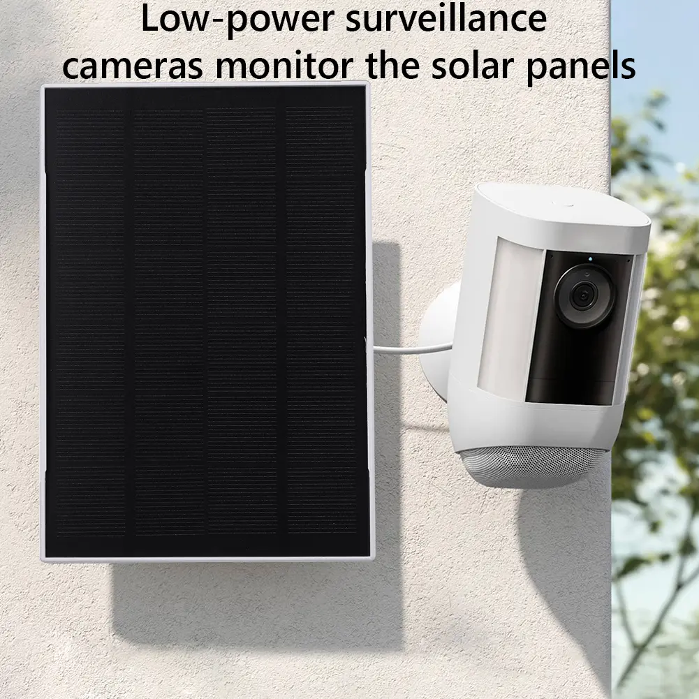 3W 6V Solar Panel Kit Adjustable Wall Mount Solar Panel Charger Camera Charger for Ring Video Doorbell 4/3/3 Plus/2 Camera