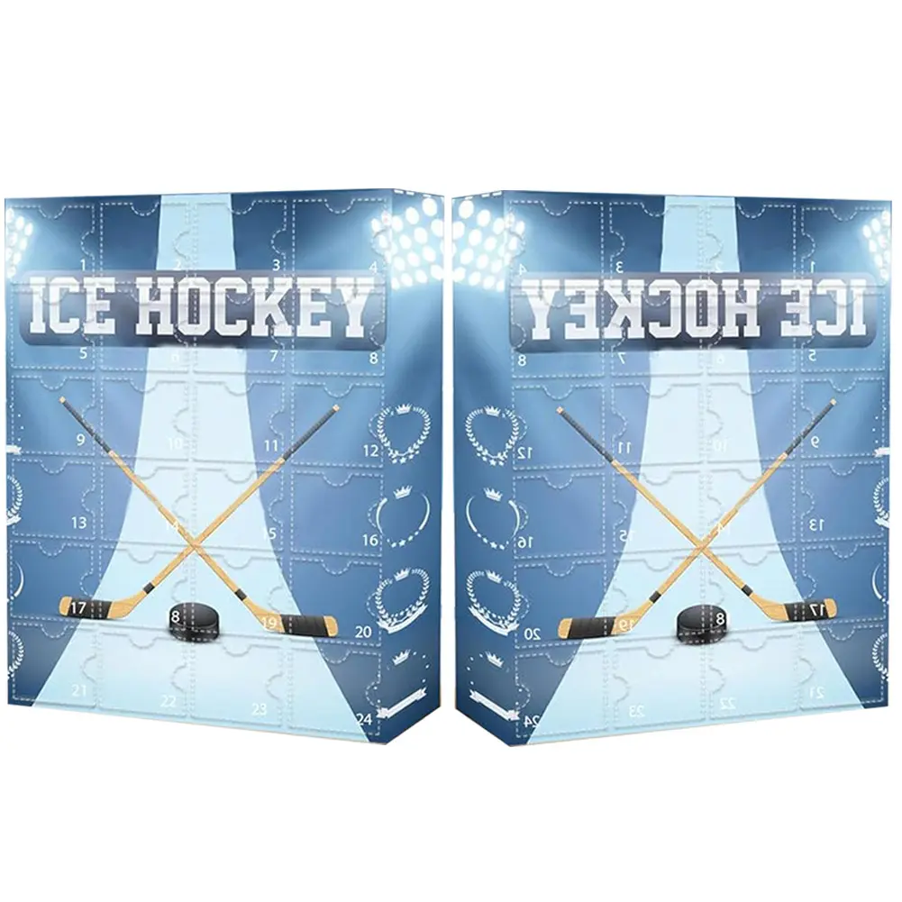 Hockey Advent Calendar 2024 Holiday Gift 24 Day Countdown Hockey Miniature Keepsake Advent Calendar for Christmas Kids Gift