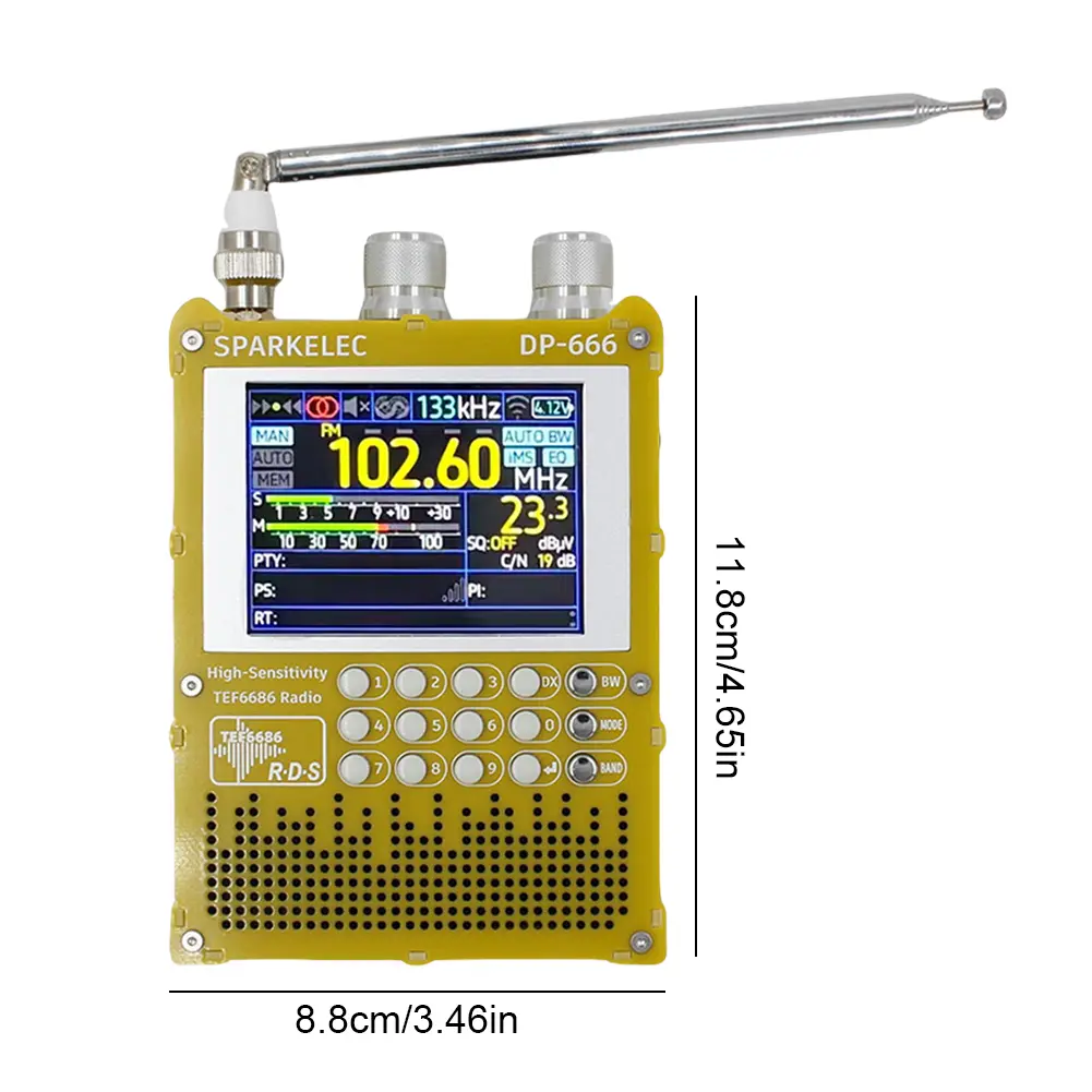 DP-666 TEF6686 Radio DSP Full Band Portable Radio with LCD Display FM/LW/MW/SW Full Band Radio