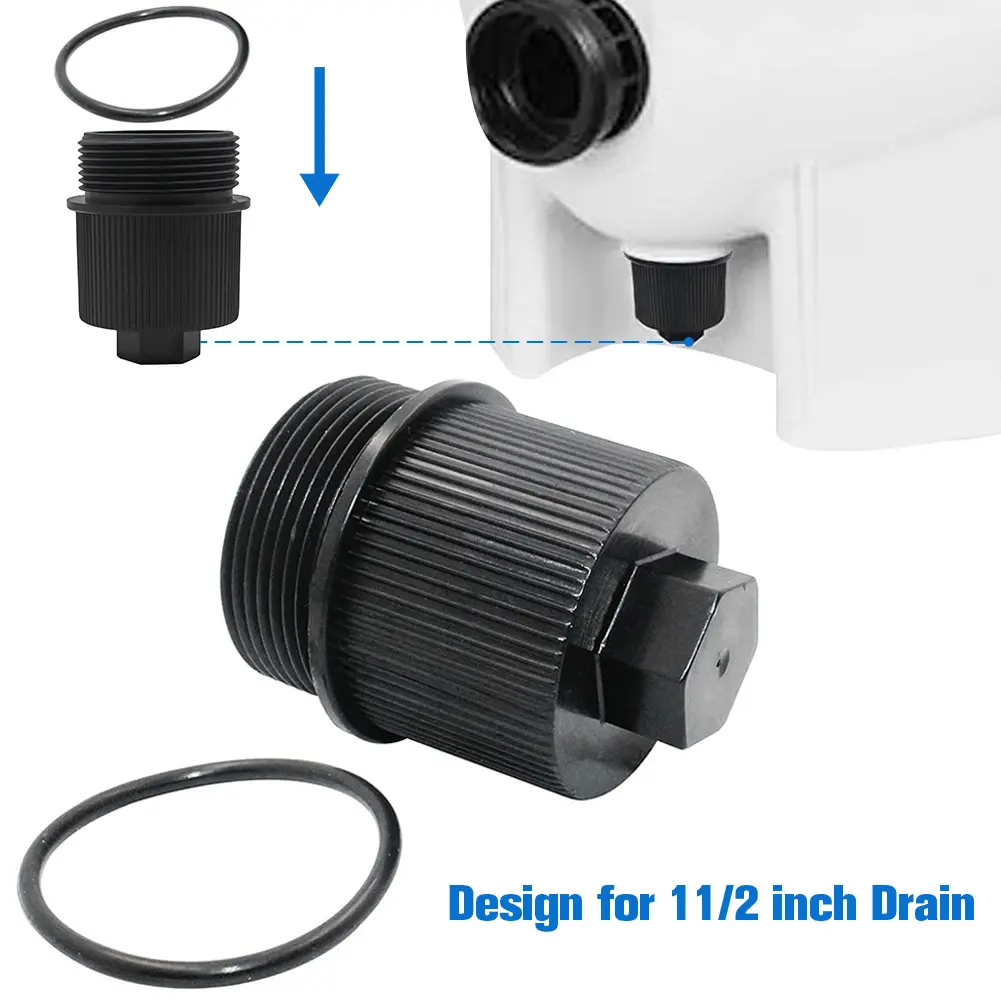190030 Drain Plug Cap Assembly with O-Ring Pool Drain Plug Drain Cap Replacement for Pentair Clean&Clear Plus FNS Plus Quad DE