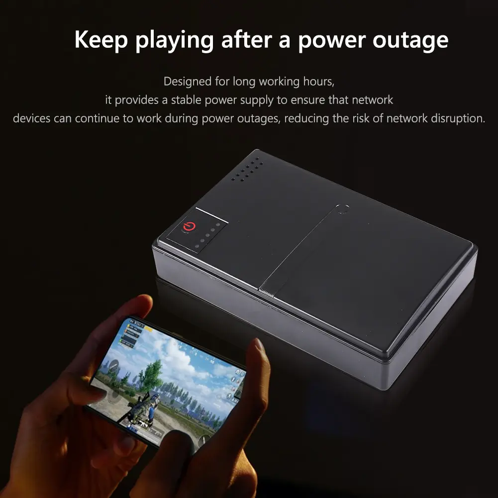 AC85-265V UPS Backup Battery 5V9V12V Portable DC UPS Backup Power Uninterruptible Power Supply for Home Router Camera WiFi
