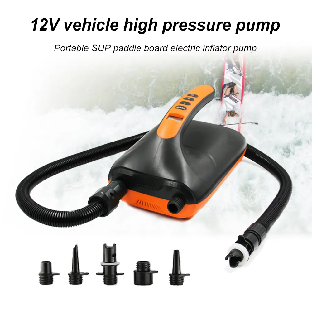 20PSI SUP Board Pump with Auto Shut Off Stand Up Paddle Board Pump LCD Display Portable Air Compressor for Air Boat Mattress