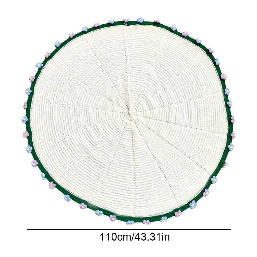 Rose Bouquet Blankets Wear Resist Handmade Crocheted Blanket Hand Knitted Rose Blanket for Sofa Throw Nursery Blanket Mattress