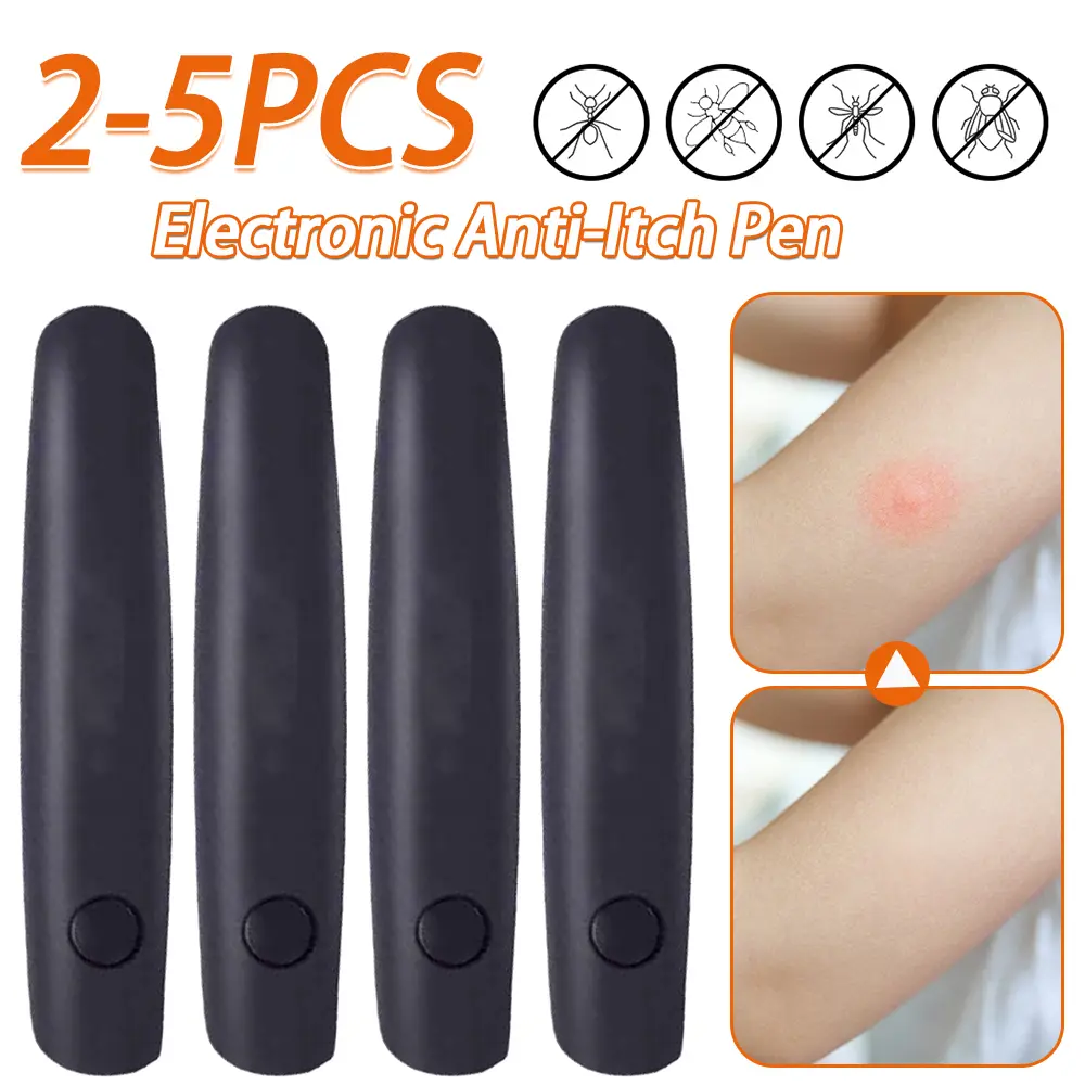 2-5PCS  Anti-Itch Pen Relief Burning Pain & Swelling Electronic Reliever Bites Pen Anti-itch Stick for Outdoor Camping Travel