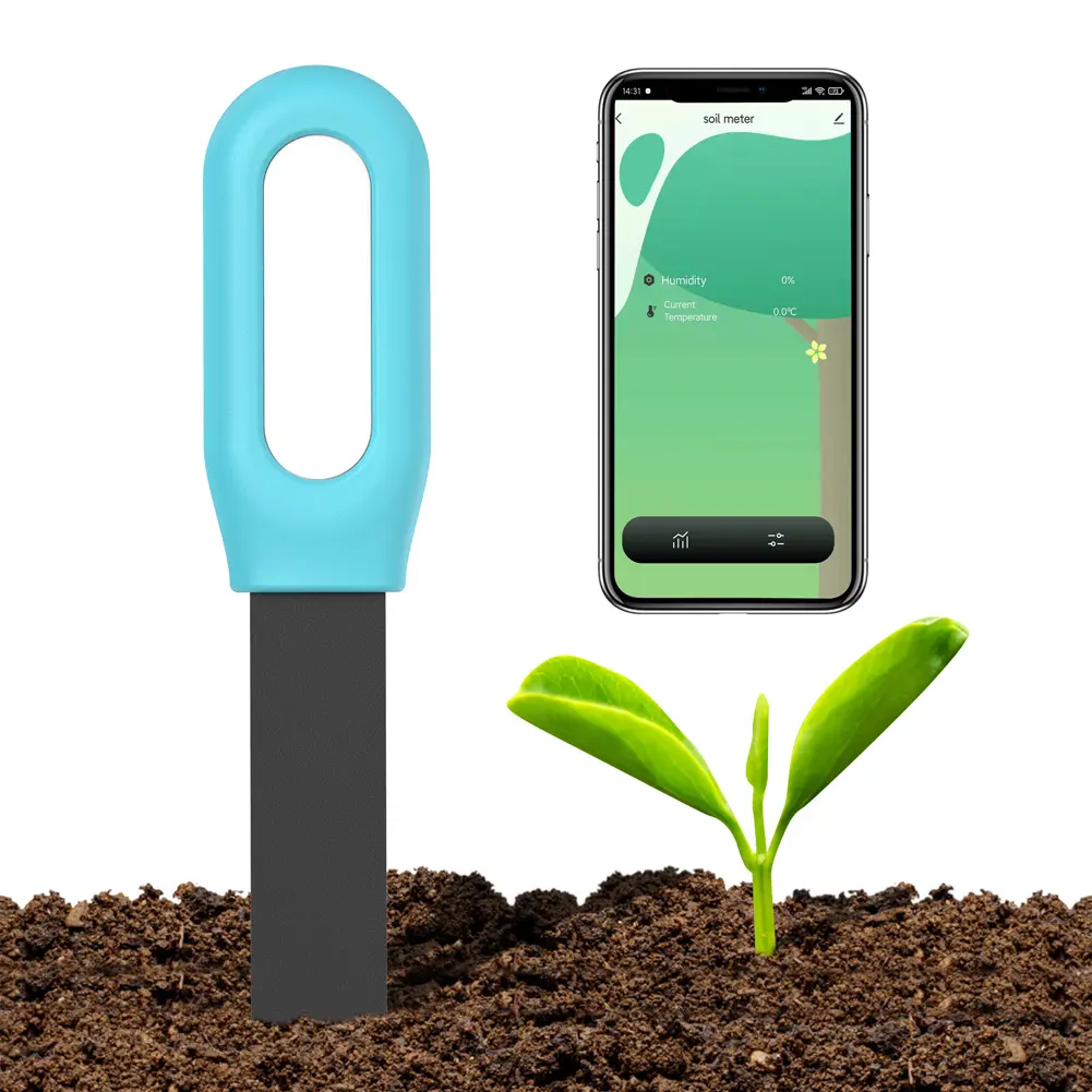 2 In 1 Humidity Temperature Sensor LED Ambient Temperature Test Meter Plant Intelligent Measuring Instrument for Indoor Outdoor