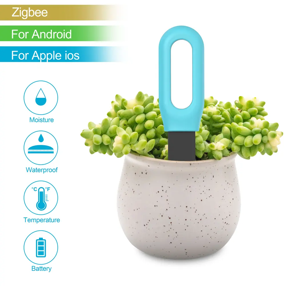 2 In 1 Humidity Temperature Sensor LED Ambient Temperature Test Meter Plant Intelligent Measuring Instrument for Indoor Outdoor