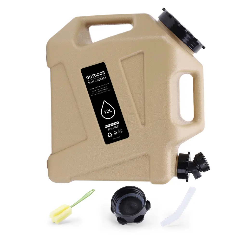 12L Camping Water Container Large Capacity Portable Emergency Water Can Drinking Water Bucket for Vehicle Car Outdoor Camping