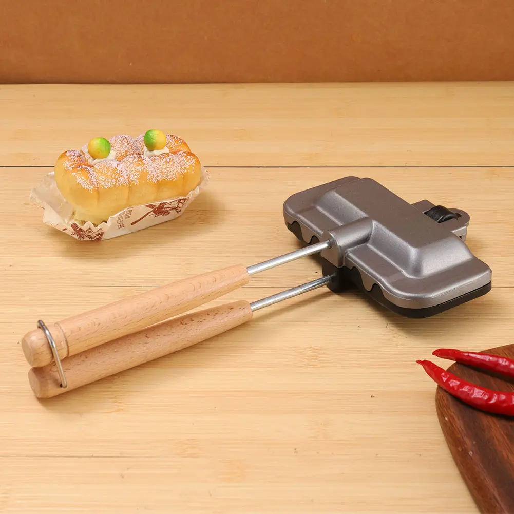 Grill Frying Pan Non Stick Aluminum Alloy Bread Toast Breakfast Machine Sandwich Maker Waffle Pancake Baking Barbecue Oven Mold