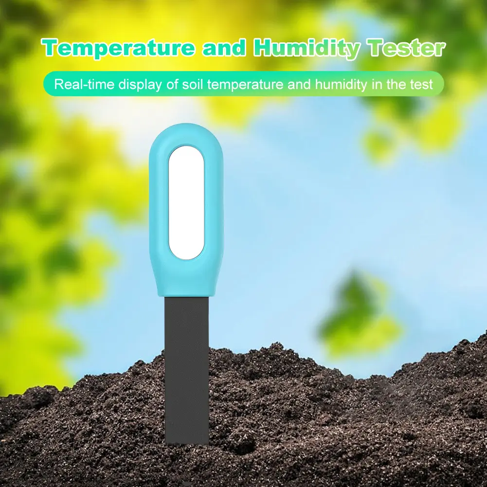 2 In 1 Humidity Temperature Sensor LED Ambient Temperature Test Meter Plant Intelligent Measuring Instrument for Indoor Outdoor