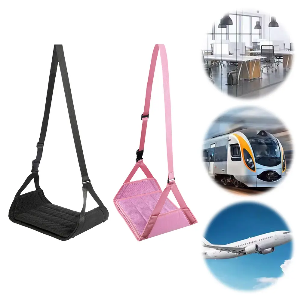 Aircraft Hammock Support Plate Adjustable Portable Plane Footrest Leg Support Foot Pad for Long Travel Foot Leg Rest