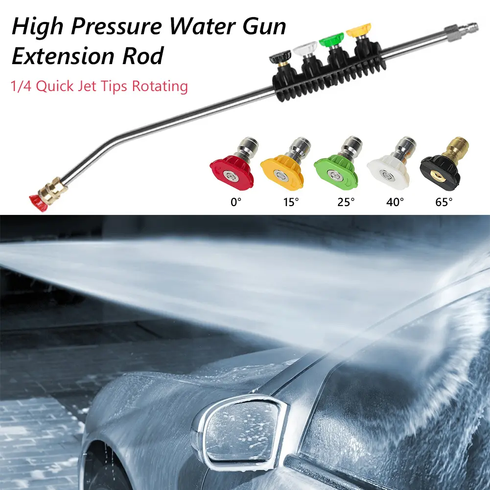 38/56cm Pressure Washer Lance Extension Nozzles with 5 Spray Nozzles Power Washer Lance 2600PSI 1/4 Inch Quick Connect