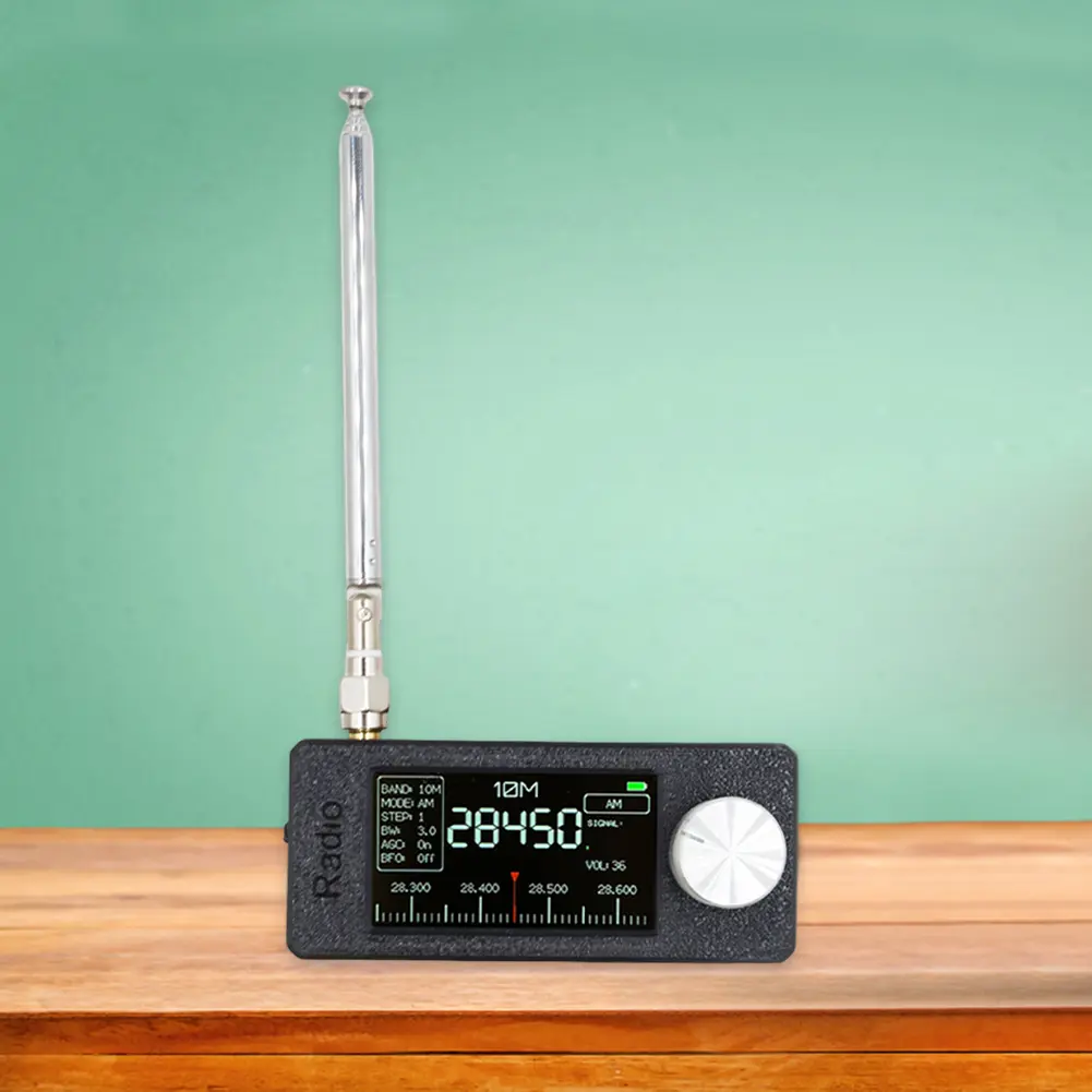 SI4732 0.5-108mhz Portable Radio 1.9inch IPS Screen Pocket Mini Radio LSB USB AM FM FM/AM Radio with Antenna HF SW MW VHF Radio