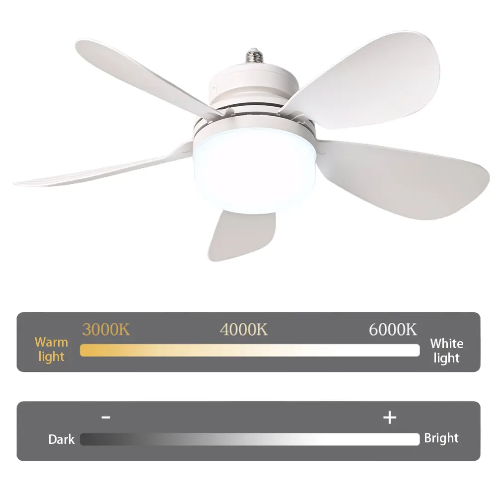 2 In 1 Hanging Fan with LED Lantern Rechargeable Electric Cordless Fan Modern Smart Cool Fan for Dining Room Bedroom Living Room