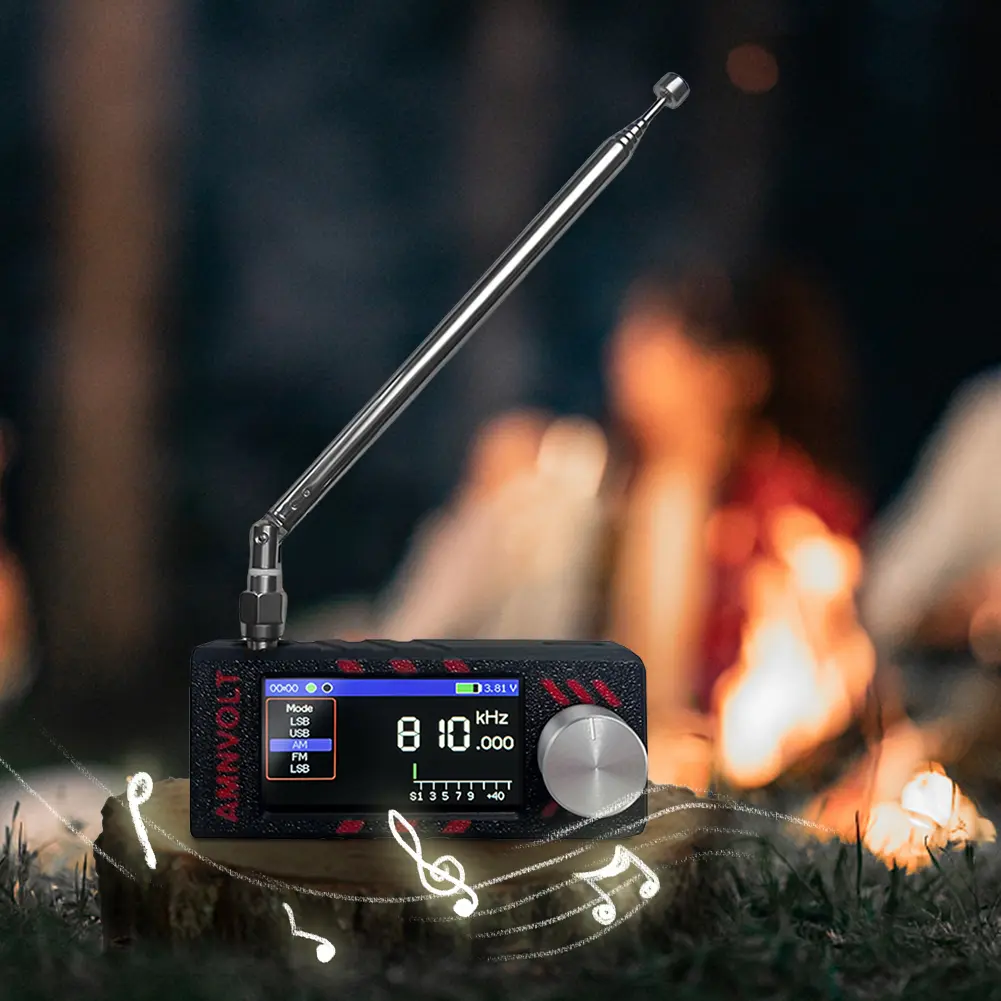 SI4732 LSB USB AM FM FM/AM Radio 1.9inch IPS Screen HF SW MW VHF Radio with Antenna DSP Radio