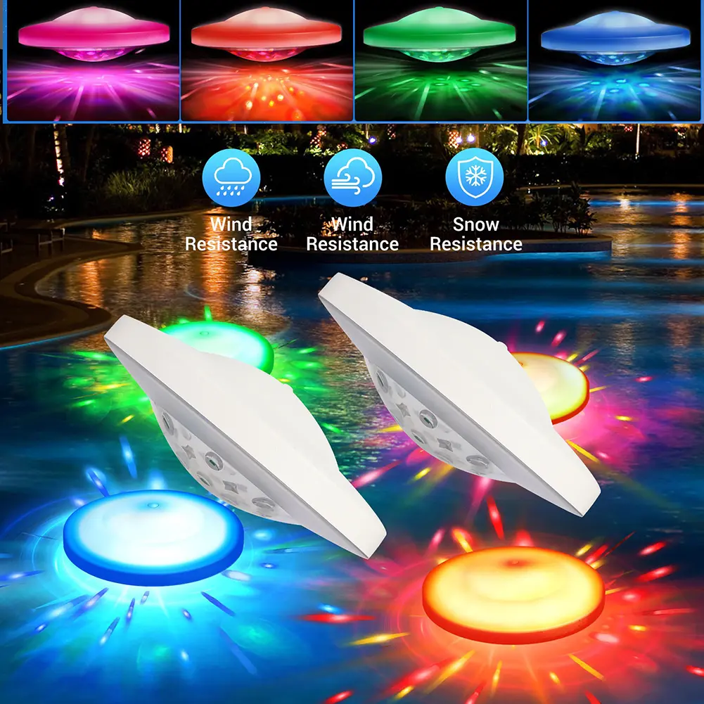 Floating Pool Light Swimming Pool Lamp Battery Operated Underwater Night Lamp Submersible Pool Light for Pool Hot Tub Fountain