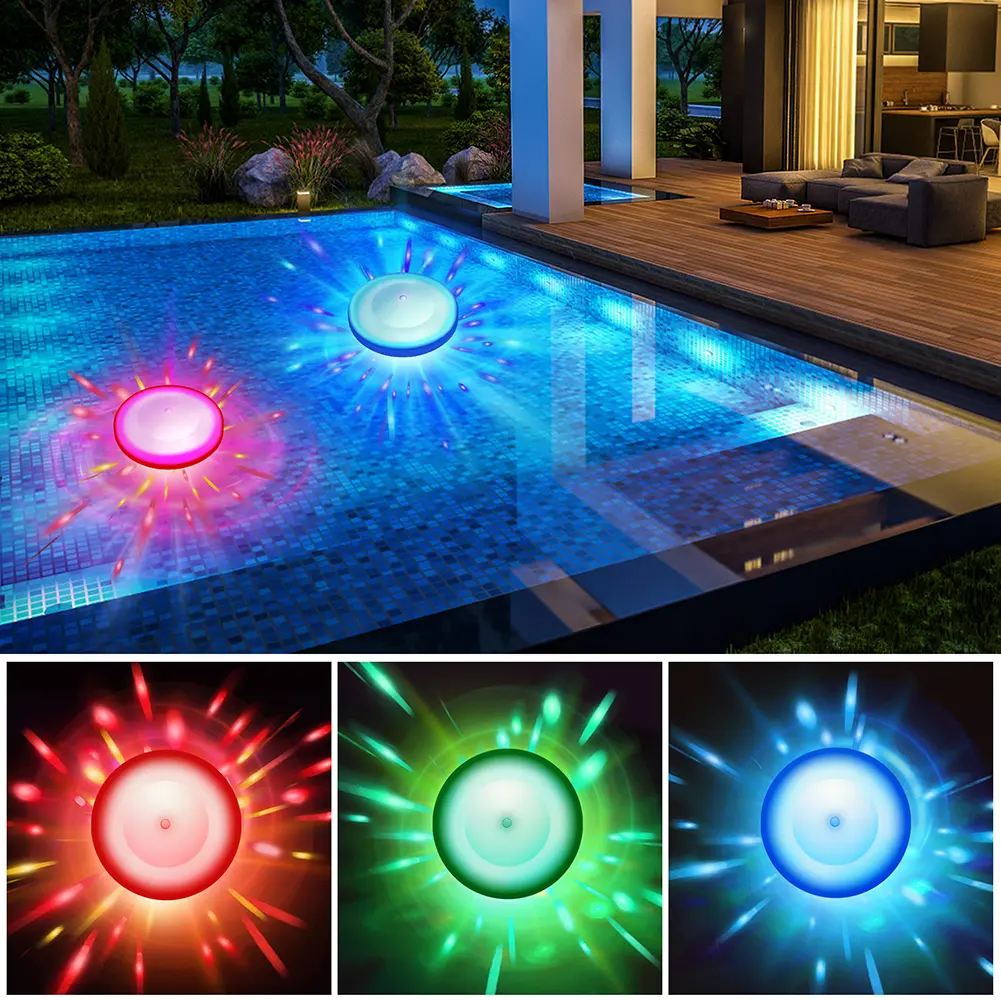 Floating Pool Light Swimming Pool Lamp Battery Operated Underwater Night Lamp Submersible Pool Light for Pool Hot Tub Fountain