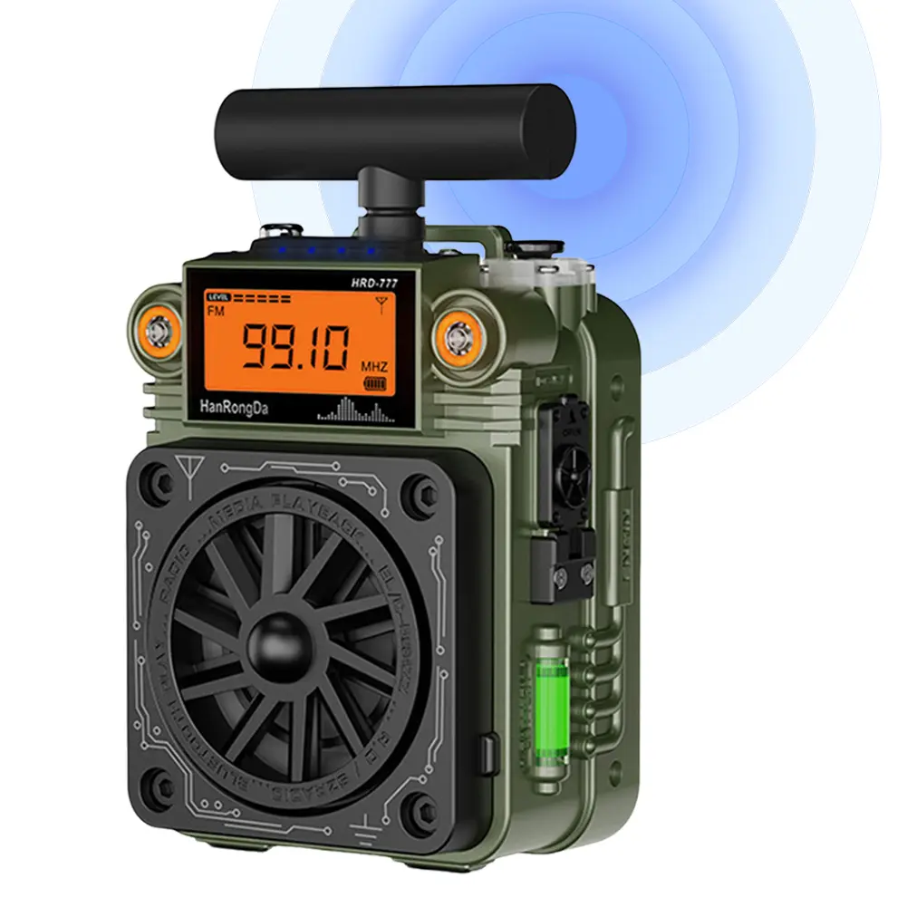 Full-Band Mini Radio with BT Speaker AM FM Radio Portable Radio for Home Outdoor Camping Emergency