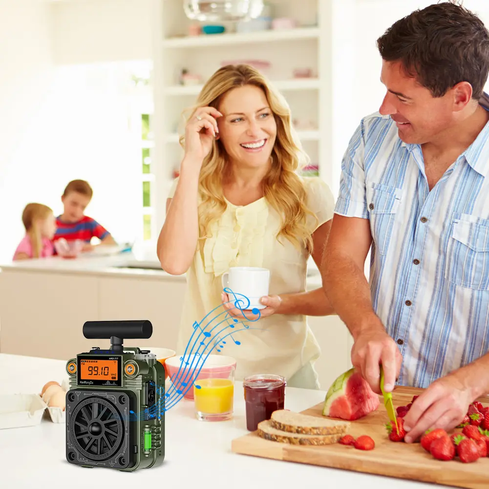 Full-Band Mini Radio with BT Speaker AM FM Radio Portable Radio for Home Outdoor Camping Emergency